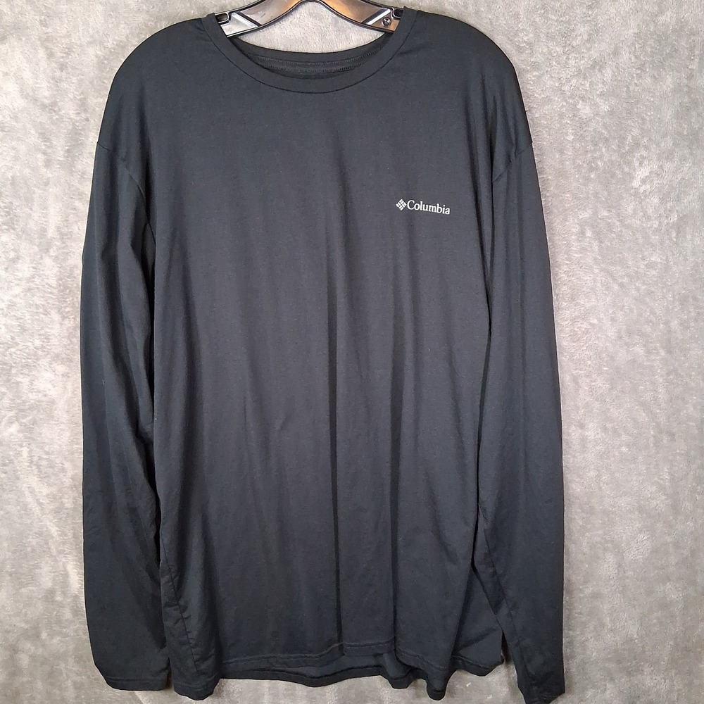 Columbia Canyoland Trail Long Sleeve T Shirt Mens Size 2XT Black Omni-Shade